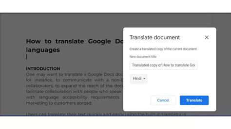 translate google docs content